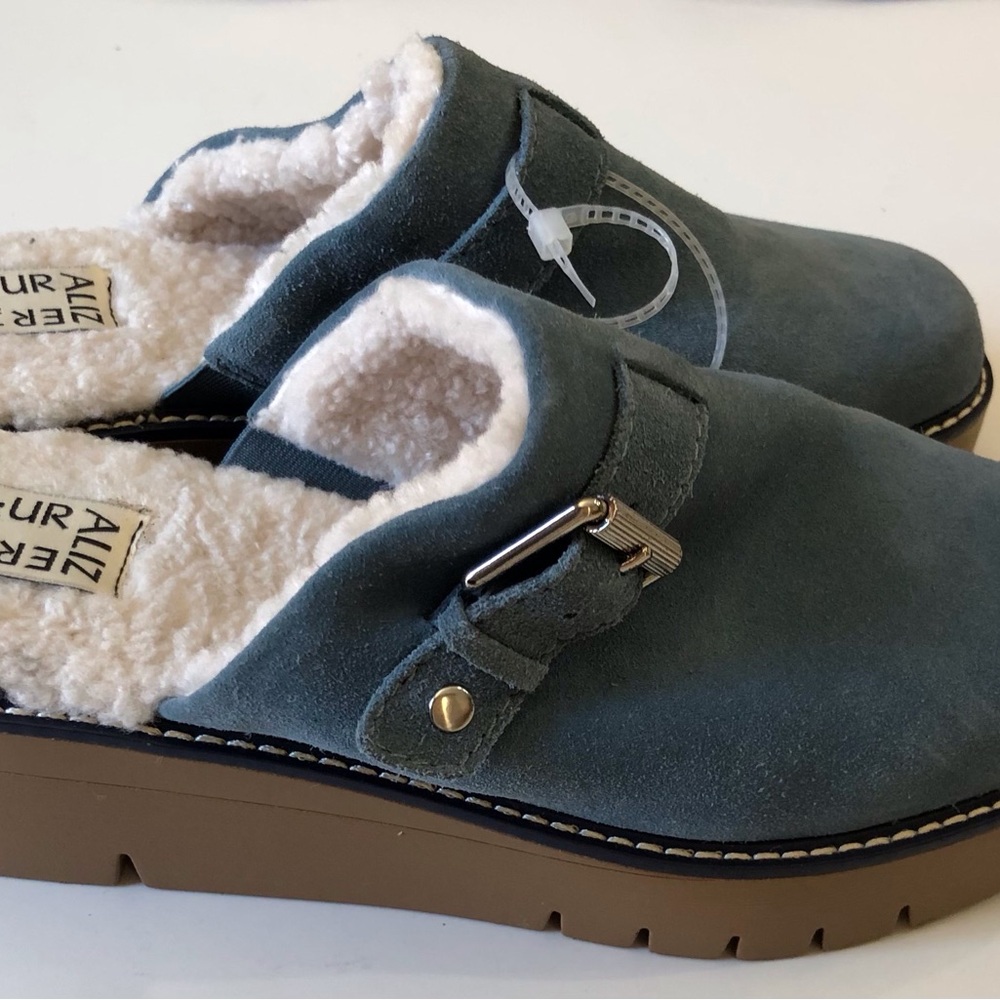 Naturalizer Women's Wayde Mules Storm Blue Suede 8.5 M New